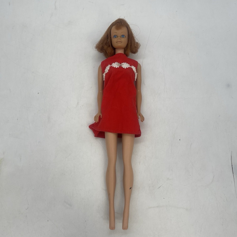 Vintage Mattel Midge Barbie Doll with Red Hair and Vintage Mattel Red Dress 1988